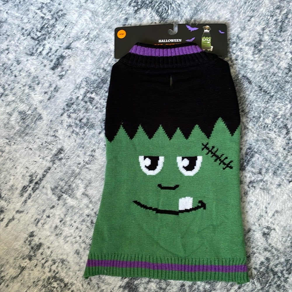Halloween Pet Sweater Frankenstein size Large